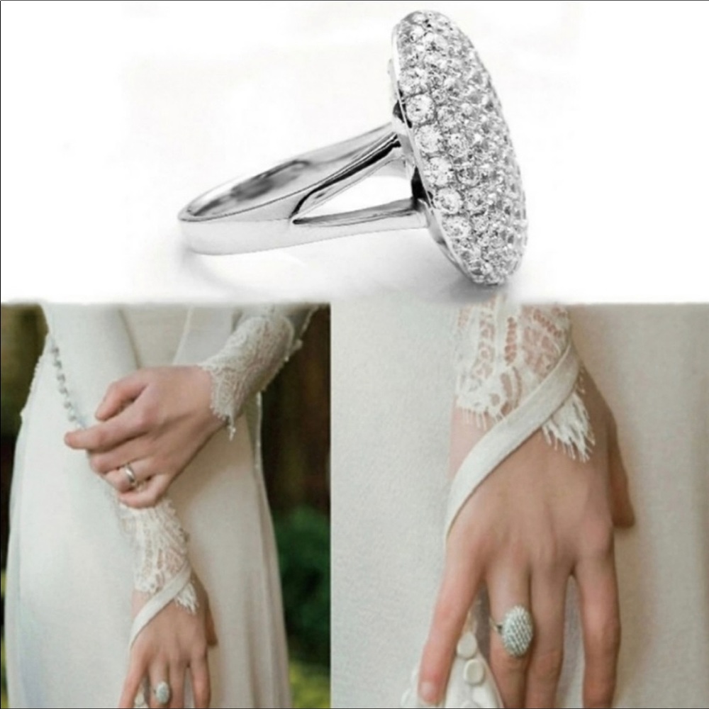 🔥HOST PICK - NEW TWILIGHT BELLA SILVER ENGAGEMENT RING - Picture 5 of 6